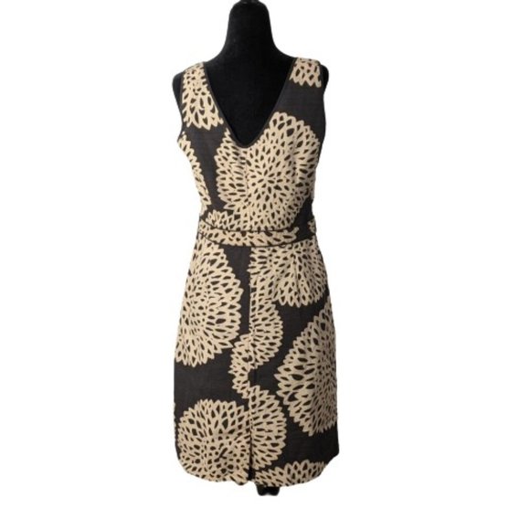 Boden Brown/Tan Floral Print Sheath Midi Dress Size 8 - Picture 2 of 10